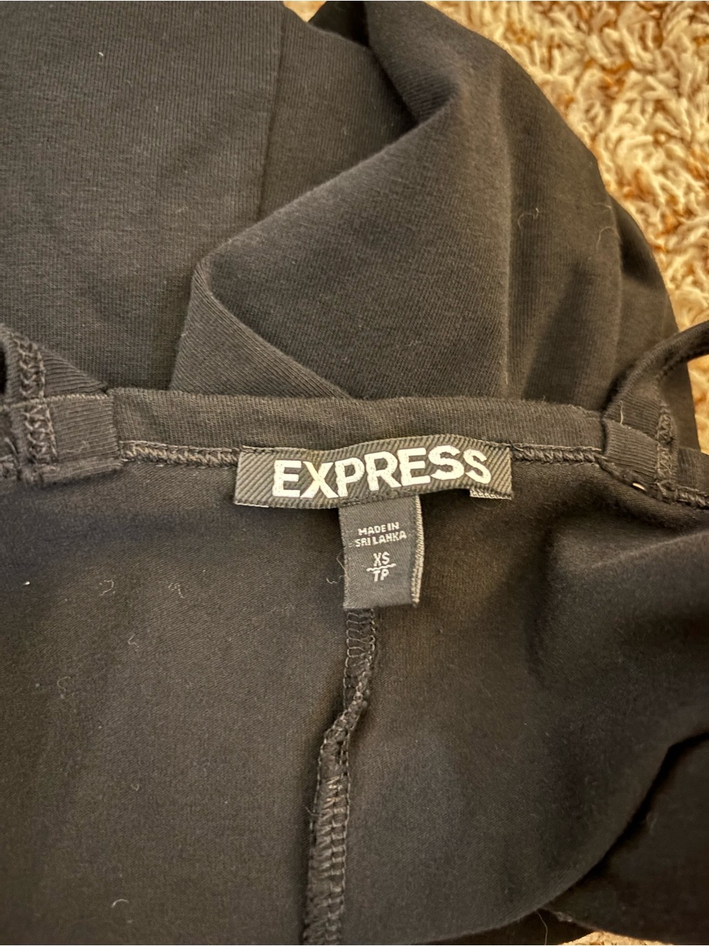 Express Black Cotton Dress - Picture 3 of 3